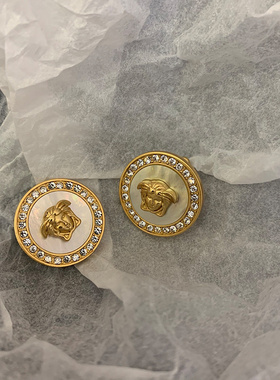 中古耳饰名媛新款潮高级感耳环女夏季港风气质复古耳钉女夏小众