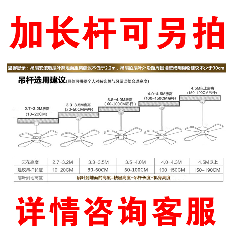 三角牌吊扇大风力风扇电风扇工业家用客厅吊吊式顶三叶大掉扇电扇-图0