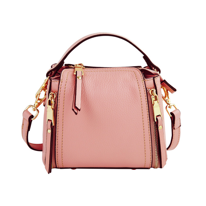 小包包2018新款潮韩版真皮水桶包百搭手提单