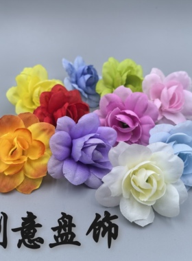 仿真栀子花手工花盘饰