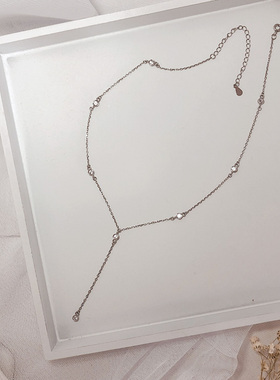百搭纯银短款ins防过敏锁骨链