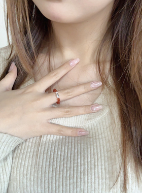 S925纯银小鱼手链国风中式气质简约时尚文艺精致锦鲤戒指弹力绳