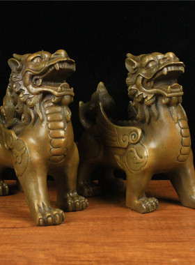 纯铜貔貅独角兽客厅仿古