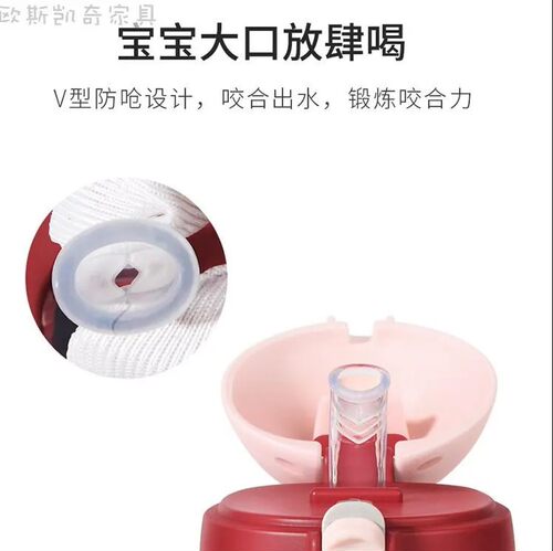 恩尼诺aneno嘟嘟杯学饮杯甜甜圈水壶专用食品级硅胶防呛吸嘴吸管 - 图2