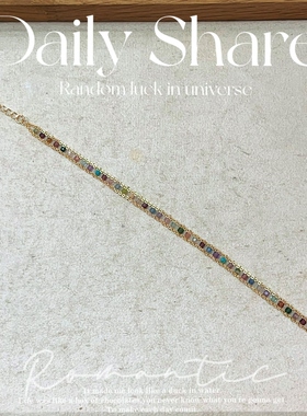 原创法式小众多宝镀金手链