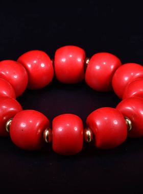 藏传夏尔巴老琉璃佛珠手链