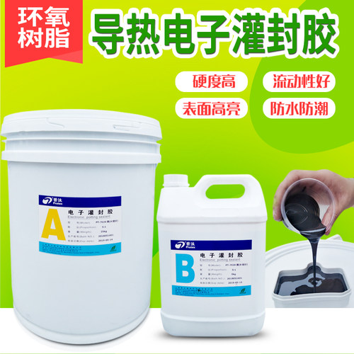 高硬度导热白黑色环氧树脂胶电源线路板防水绝缘保密ab电子灌封胶 - 图2