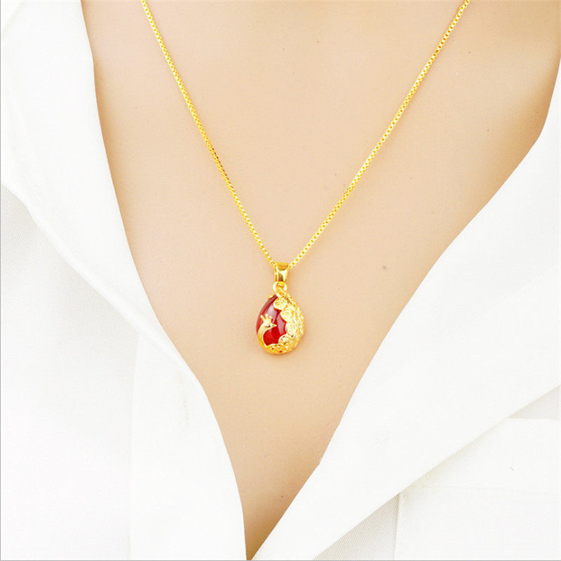 越南女镀24k黄金首饰宝石沙金项链 尚福饰品项链