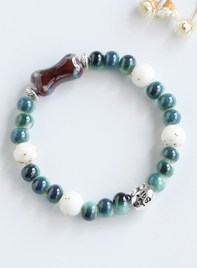 景德镇瓷珠串珠小饰品手串陶瓷手链情侣手饰夜市地摊货源古风礼品