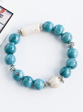 景德镇陶瓷手串文艺小饰品手饰瓷珠串珠手链情侣礼物手绳小众配饰