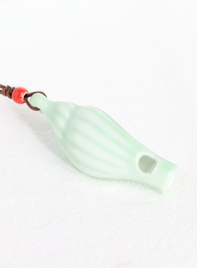 原创设计景德镇手工陶瓷海螺口哨项链毛衣链男女情侣款小清新饰品