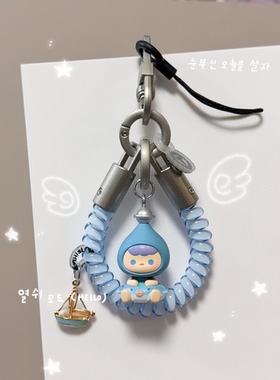 泡泡玛特萌粒挂件 海岛度假系列萌粒手机链