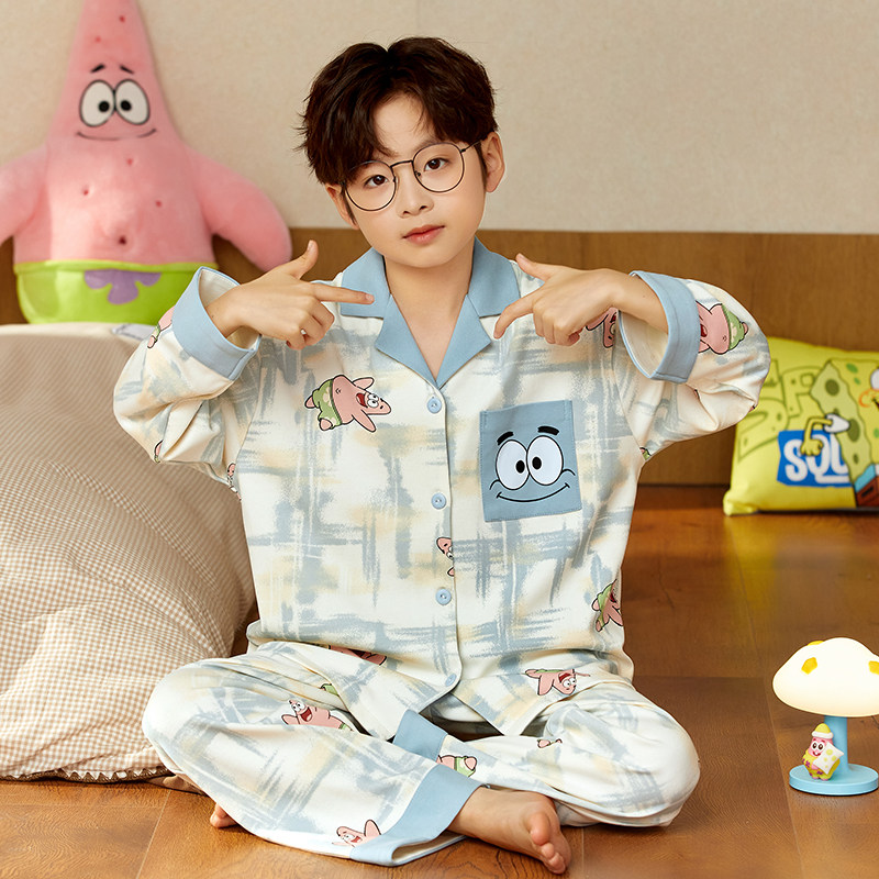 2026春秋新款儿童睡衣男童长袖精梳棉中大童套装男孩家居服皮卡丘,淘宝优惠券,粉丝福利购,淘宝优惠卷