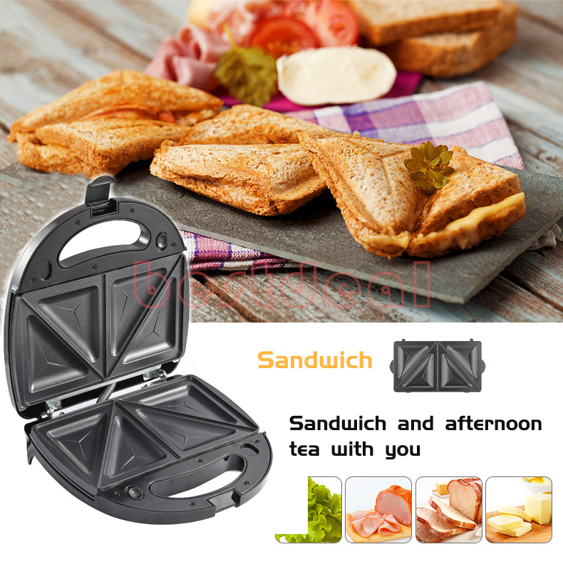 3 in 1 bread breakfast Machine Panino Toaster Sandwich Maker-图1