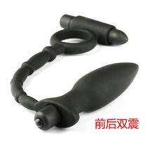Male Lock Fine Shake Rear Bench Bolt Prostate Vibration Massage Wearwear Anal Plug Hollow Expand Anal Masturbation Out