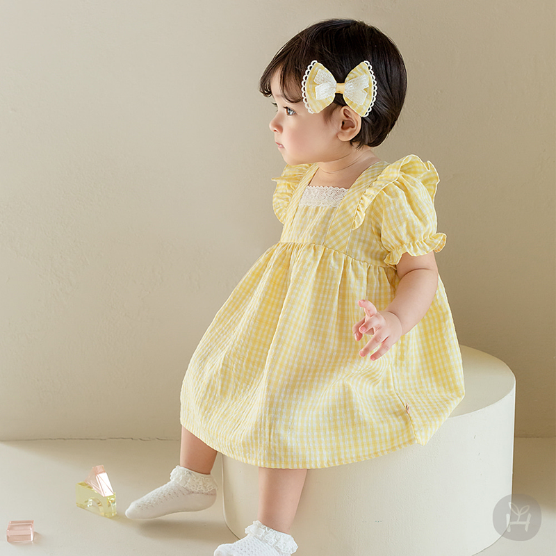 韩国女宝宝裙子夏季薄款1-2岁女婴儿连衣裙女童婴童洋气公主裙 - 图0