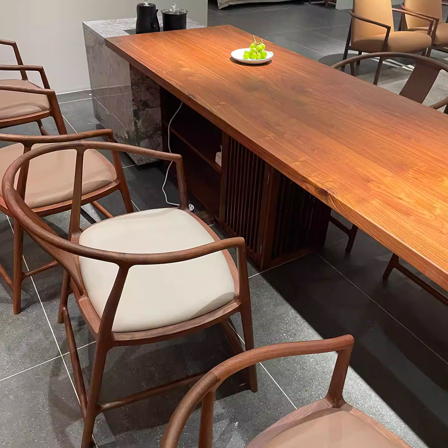 2026新款客厅高端黑胡桃木茶桌烧水壶一体嵌入式无界实木茶台,淘宝优惠券,粉丝福利购,淘宝优惠卷