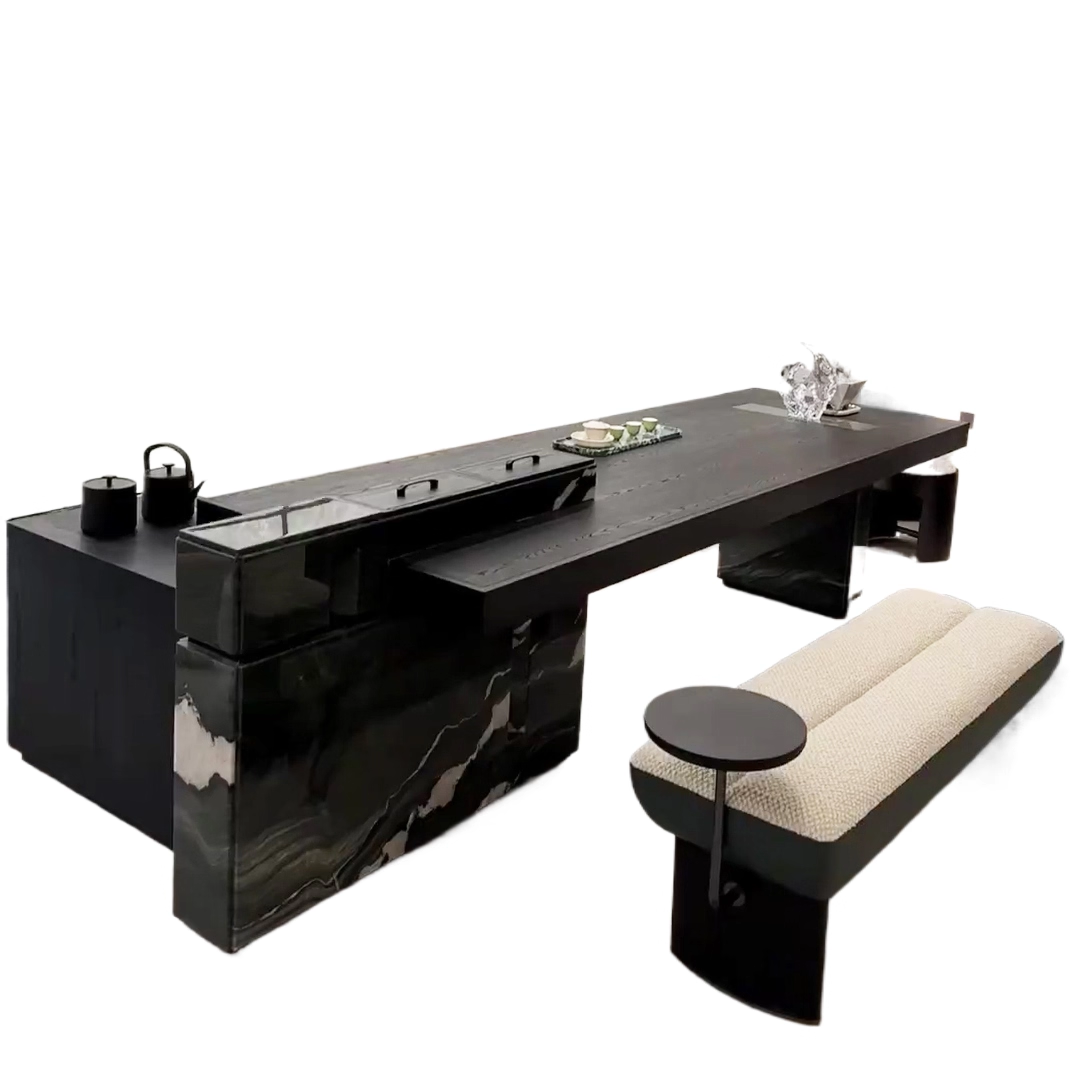 实木茶桌椅组合轻奢黑胡桃木白蜡木办公室泡茶桌轻奢别墅高端定制,淘宝优惠券,粉丝福利购,淘宝优惠卷