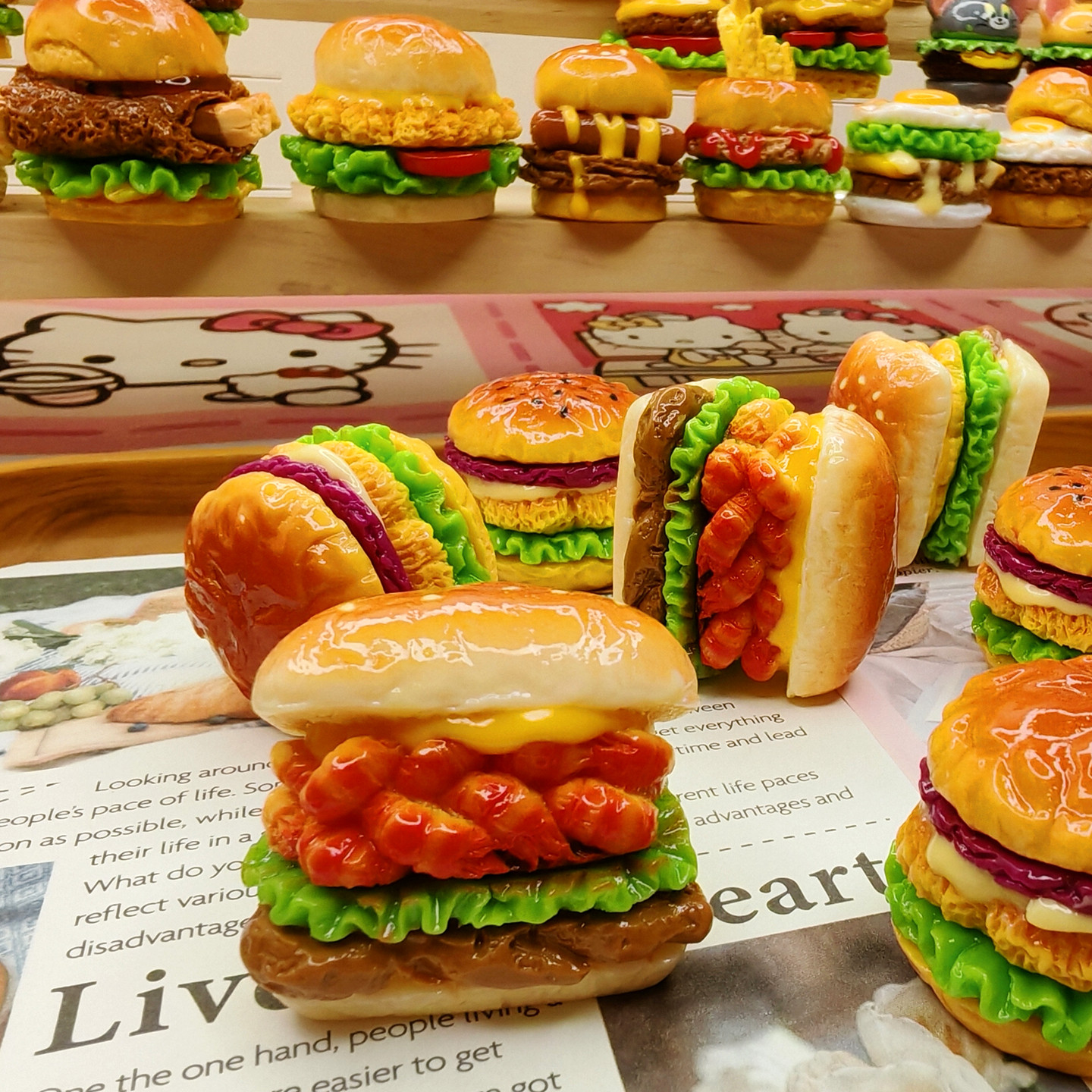 微缩Tustin炸鸡食玩龙虾汉堡diy摆件奶油胶树脂配件桌面小摆件,淘宝优惠券,粉丝福利购,淘宝优惠卷