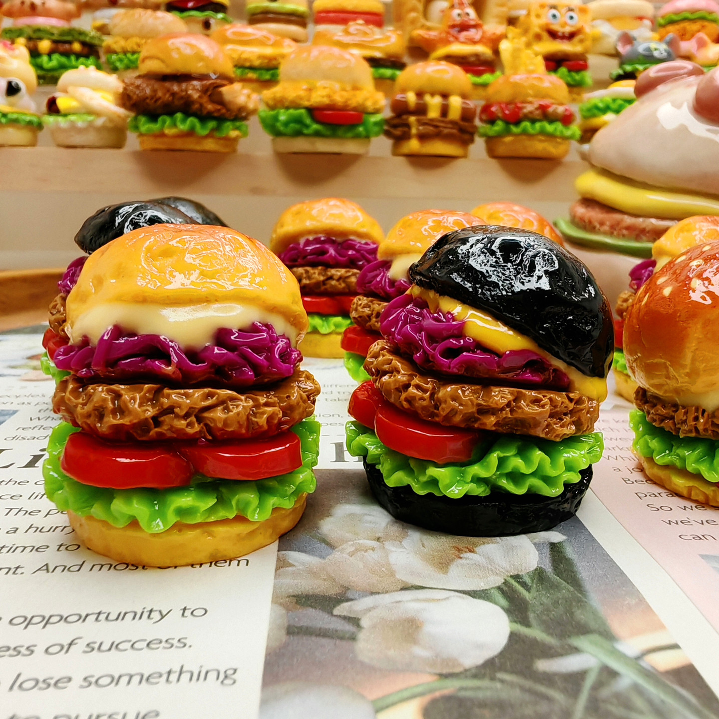 微缩紫甘蓝和牛汉堡食玩diy奶油胶树脂配件娃屋场景摆件拍照材料,淘宝优惠券,粉丝福利购,淘宝优惠卷