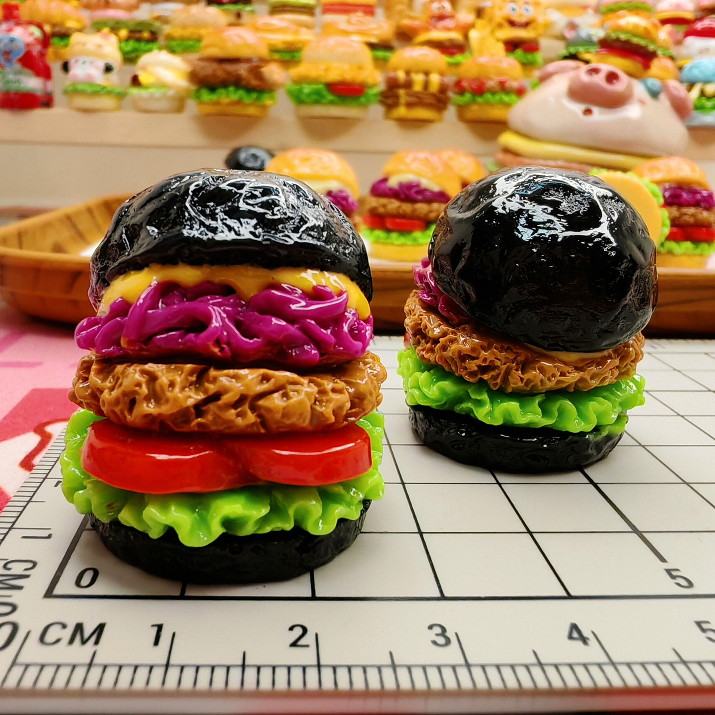 微缩紫甘蓝和牛汉堡食玩diy奶油胶树脂配件娃屋场景摆件拍照材料,淘宝优惠券,粉丝福利购,淘宝优惠卷