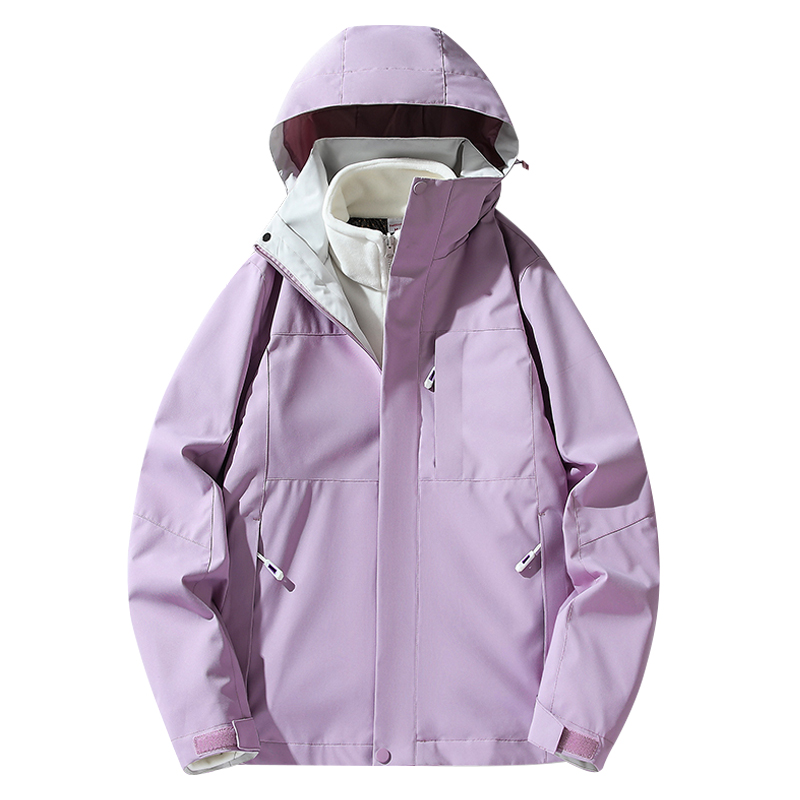 冲锋衣外套女款2024新款女孩秋冬加绒加厚三合一可拆卸潮防风防水 - 图3