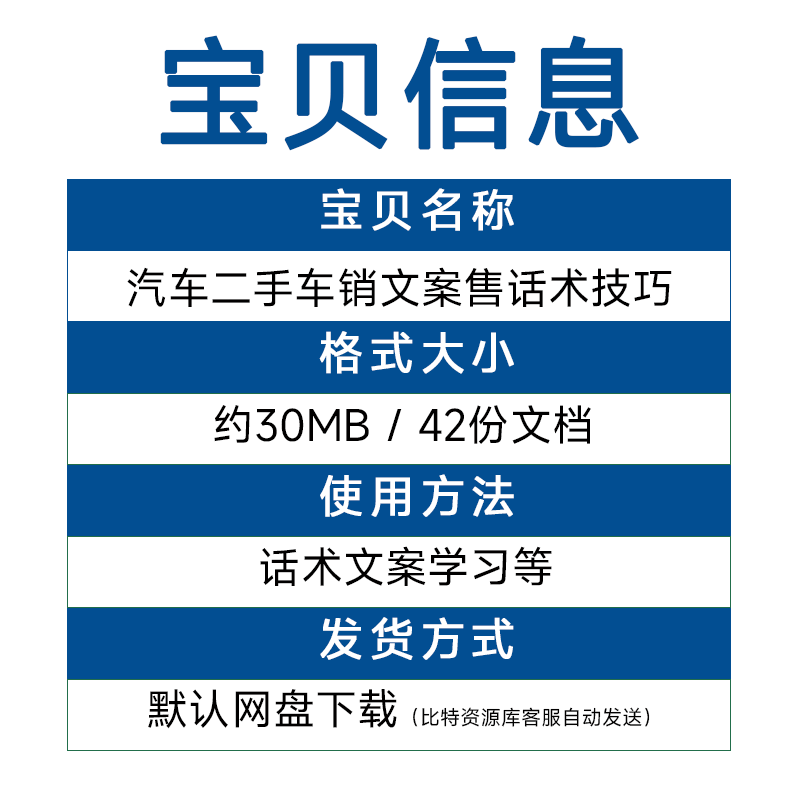 汽车二手车文案销售话术技巧线下门店买卖寄售谈判业务策略资料 - 图3