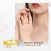 Chow Tai Sang Gold Ring Women's Foot Gold 5G Butterfly Fairy Bracelet Index Finger Ring as a Birthday Gift for Girlfriend