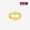 Chow Tai Sang and Van Gogh co-branded | gold ring women's football gold apricot flower star bracelet live birthday gift for girlfriend