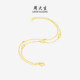 Mother's Day gift Zhou Taisheng gold bracelet women's gold 5G double-layer gourd small gold beads O-shaped chain double-layer hand ornaments