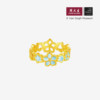 Chow Tai Sang and Van Gogh co-branded | gold ring women's football gold apricot flower star bracelet live birthday gift for girlfriend