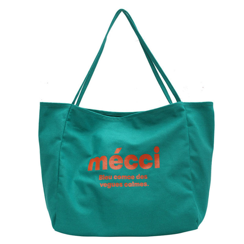 现货韩版大容量帆布包女文艺范单肩包字母学生托特包帆布手提袋,淘宝优惠券,粉丝福利购,淘宝优惠卷