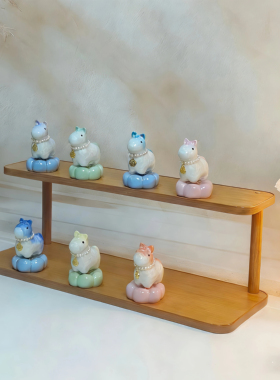 景德镇渐变结晶釉可转运马解压高颜值陶瓷有福马转转新年小马摆件