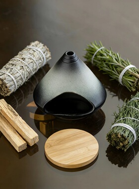 圣木鼠尾草陶瓷线香香薰炉