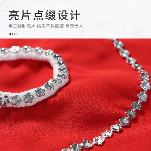 Носовой платок цветок кадриль детский экзамен льняной красный носовой платок твист Янко восьмиугольный шарф танцевальный носовой платок два человека поворачивают одну пару