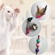 Extra long rod wire teasing cat stick with bell feather cat pet toy cat interactive play to consume physical strength