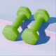 Dynamic point plastic dipped frosted hexagonal dumbbells for home arm training