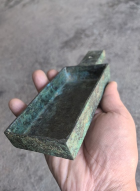 仿古青铜器工艺摆件战国商鞅方升商鞅量秦国度量衡器具锈色自然