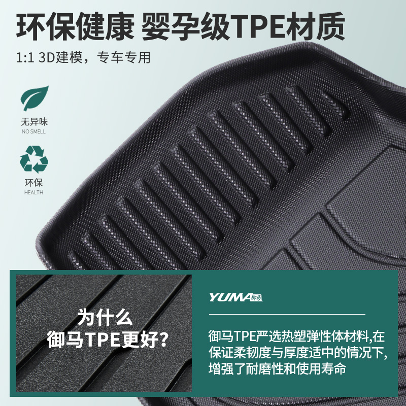 御马TPE脚垫适用小鹏MONA M03 G7 P7+ P5 G3G6G9专车专用脚垫地垫 - 图2