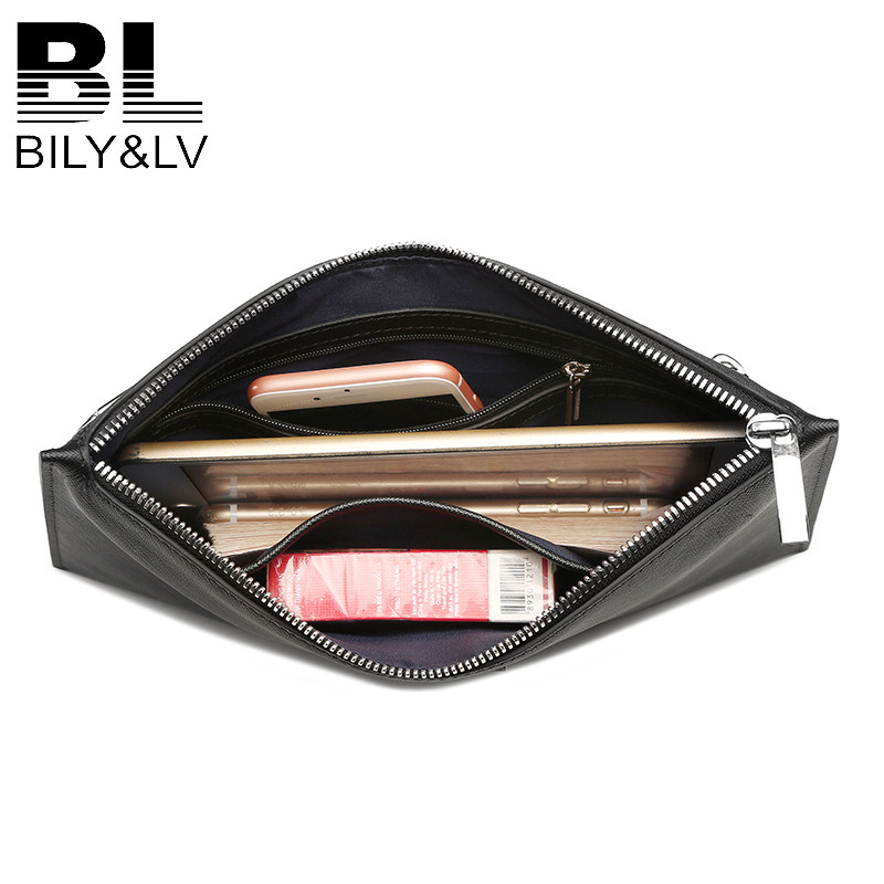 bily lv真皮手包手挽包青年男包 狼豪服饰男士包袋