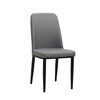 Thick leather upholstered Nordic style dining chair