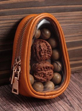 热采太空舱文玩包手工核桃手串收纳包透明随身零钱钥匙包