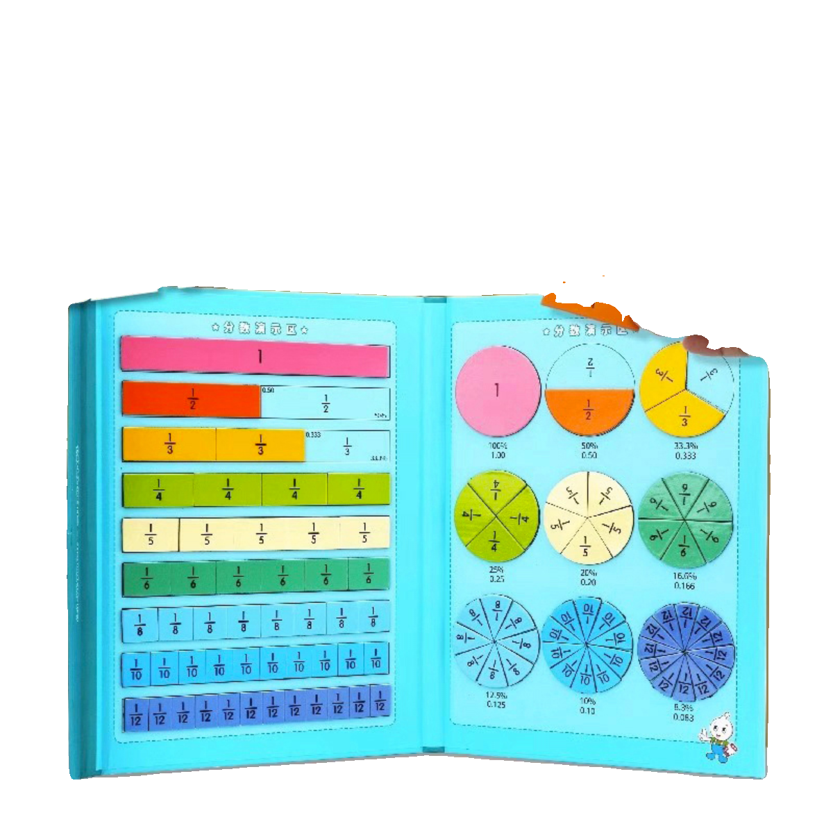 小学三年级数学教具磁性分数学习盘数学加减法计算分数初步认识,淘宝优惠券,粉丝福利购,淘宝优惠卷