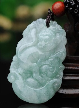 翡翠男女本命年十二生肖玉鼠牛虎兔龙蛇马羊猴鸡狗猪吊坠12生肖