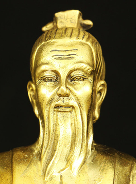 黄铜姜太公在此钓鱼家居摆件