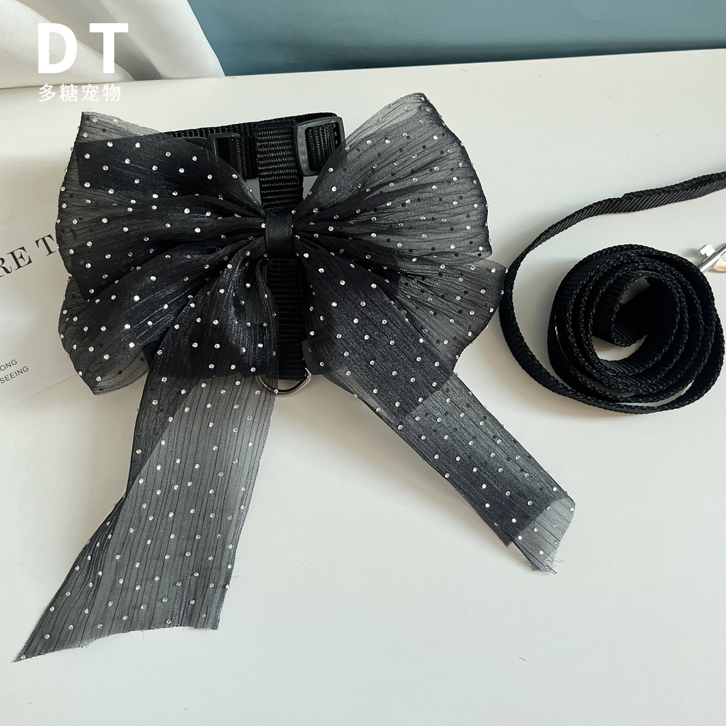 高颜值大蝴蝶结宠物防挣脱牵引绳小型犬工字型外出遛狗猫胸猫狗绳,淘宝优惠券,粉丝福利购,淘宝优惠卷