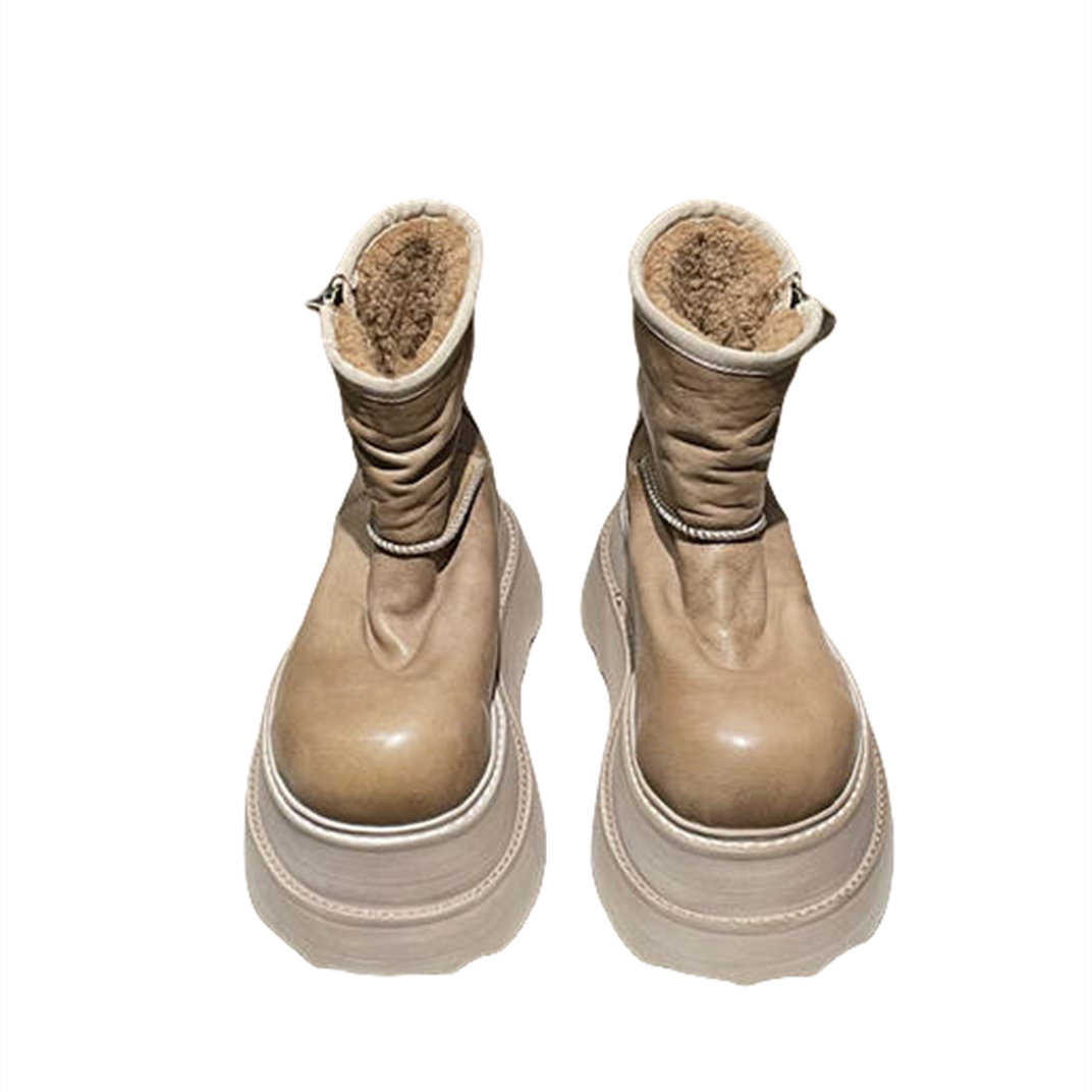 美拉德2024冬季米奇头雪地靴女厚底羊羔毛皮毛一体保暖棉靴短靴,淘宝优惠券,粉丝福利购,淘宝优惠卷