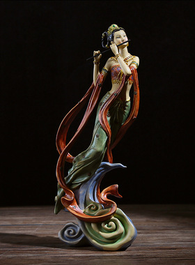 中式风敦煌飞天树脂禅意工艺礼品