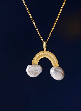 云深丨天然巴洛克珍珠纯银耳钉