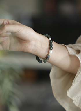 水草玛瑙巴洛克珍珠气质手链